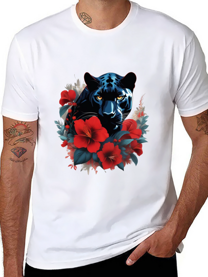 Black Panther Floral Graphic Tee - Mens
