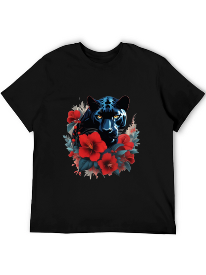 Black Panther Floral Graphic Tee - Mens