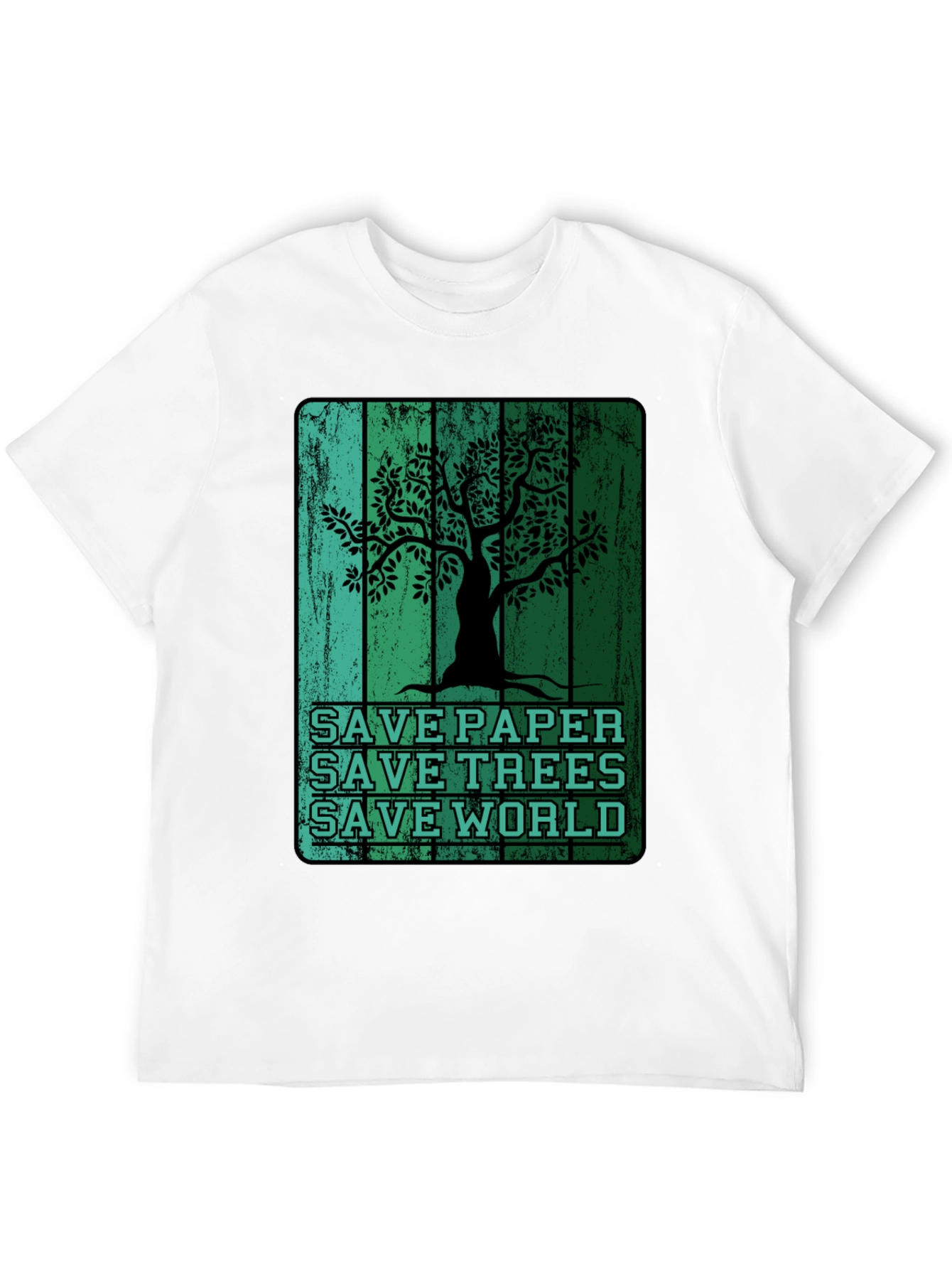 Eco-Friendly Save Paper Save Trees Graphic T-Shirt
