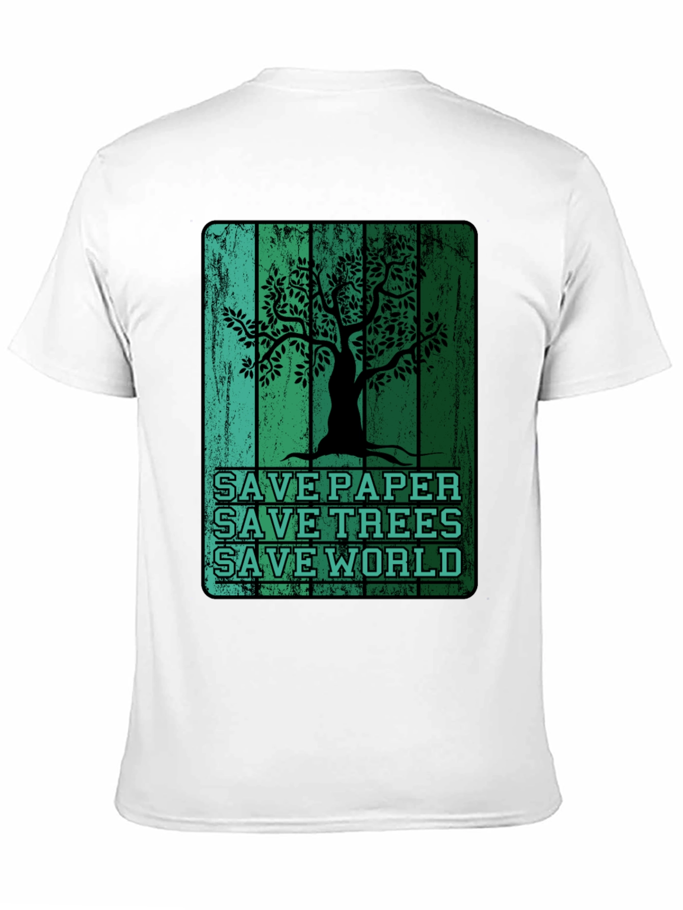 Eco-Friendly Save Paper Save Trees Graphic T-Shirt