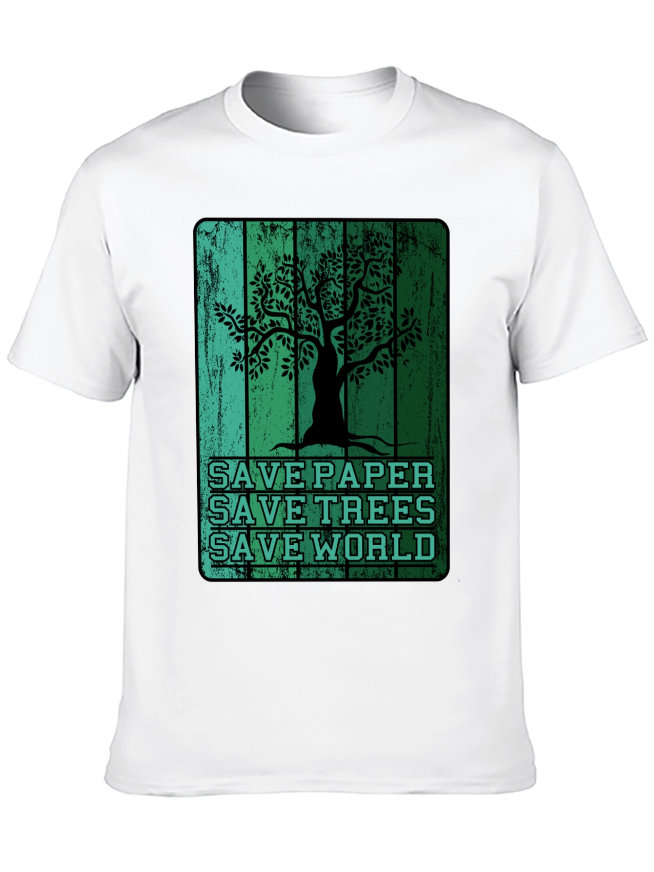 Eco-Friendly Save Paper Save Trees Graphic T-Shirt