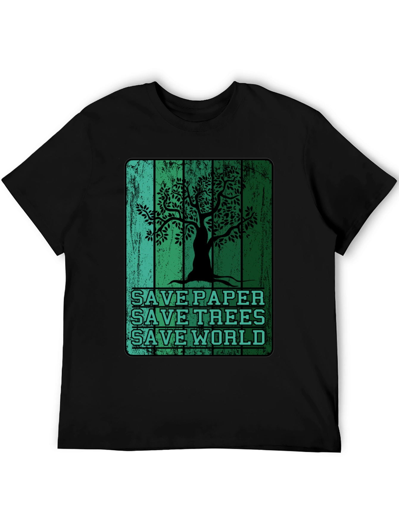 Eco-Friendly Save Paper Save Trees Graphic T-Shirt