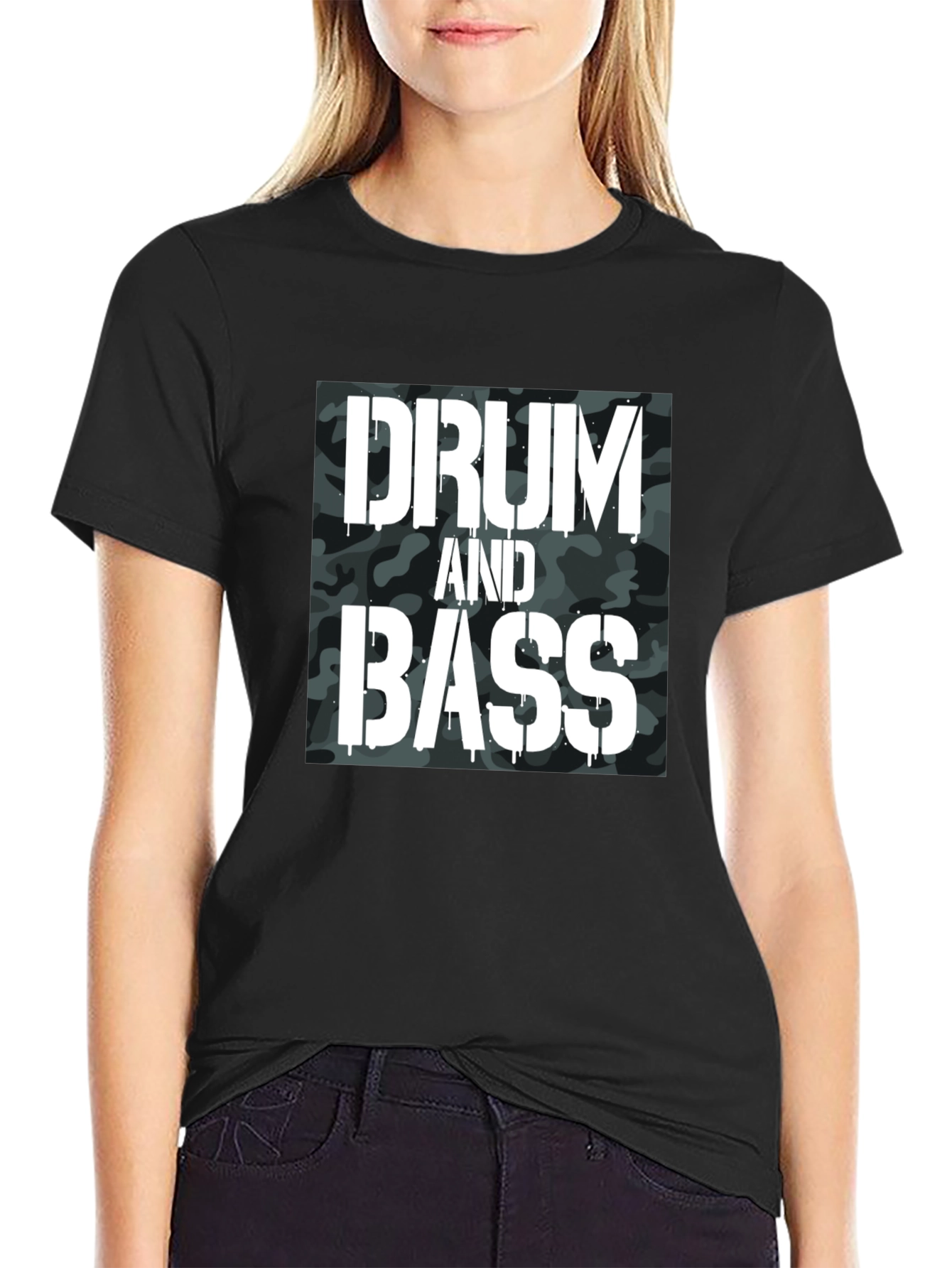 Drum and Bass Camo Graphic T-Shirt