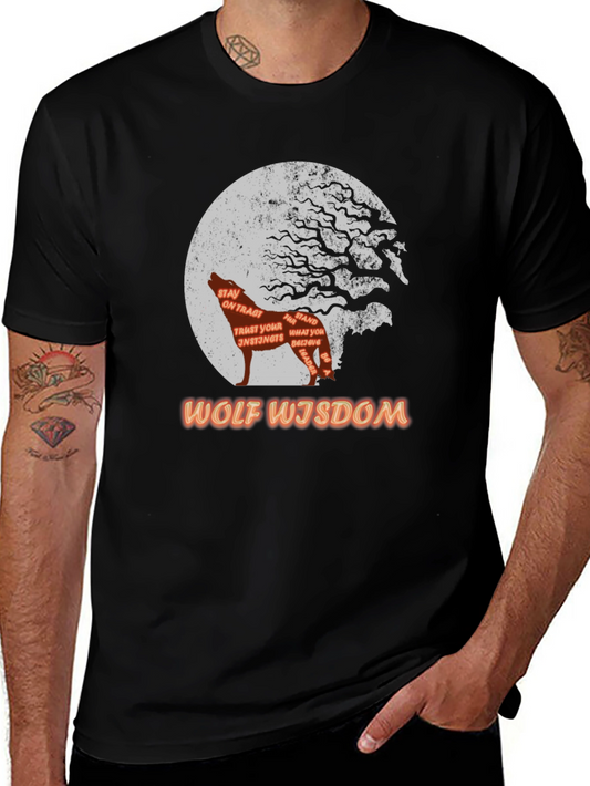 Wolf Wisdom T-Shirt - Trust Your Instincts Be a Leader