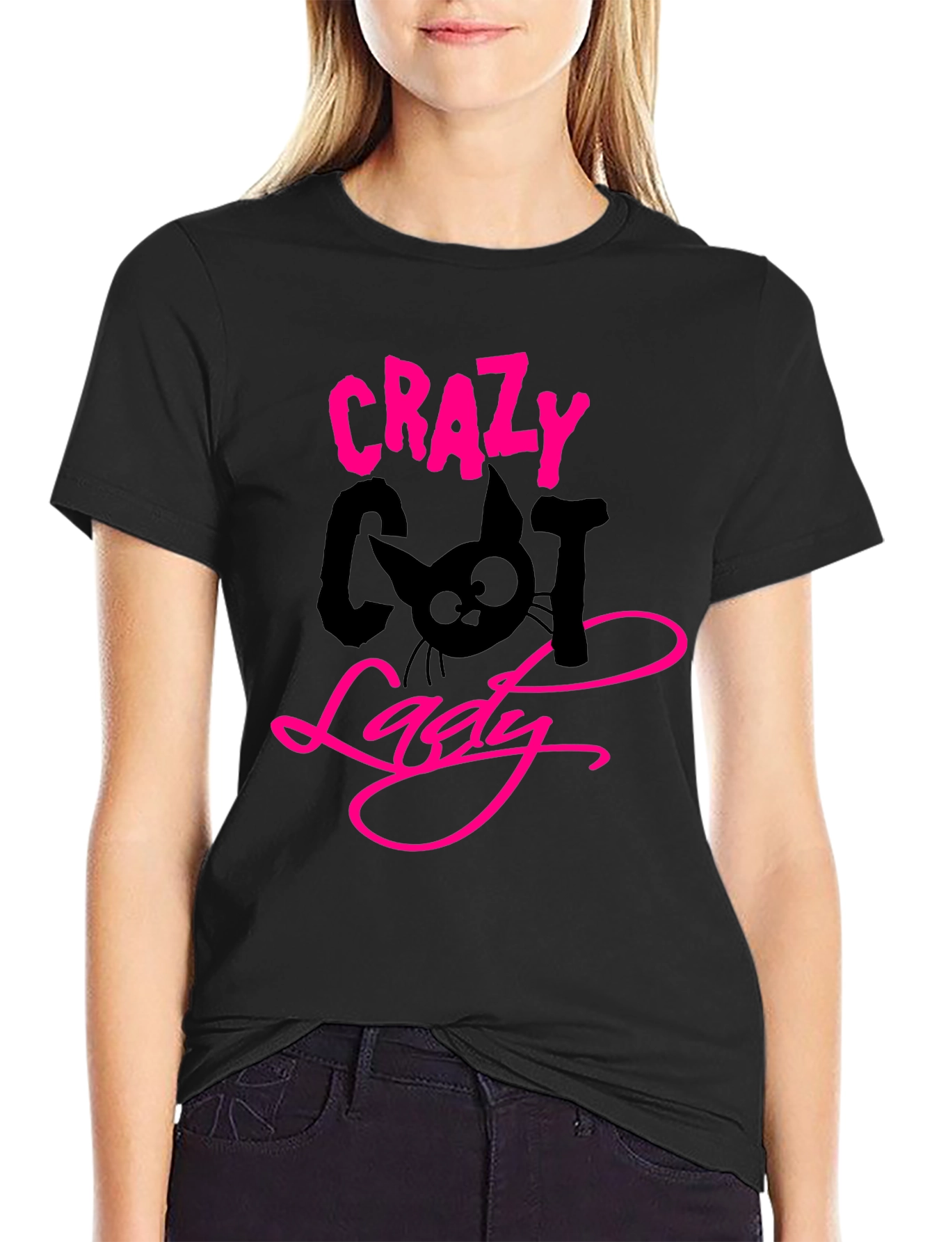 Crazy Cat Lady Black T-Shirt