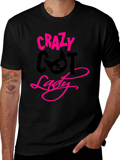 Crazy Cat Lady Black T-Shirt