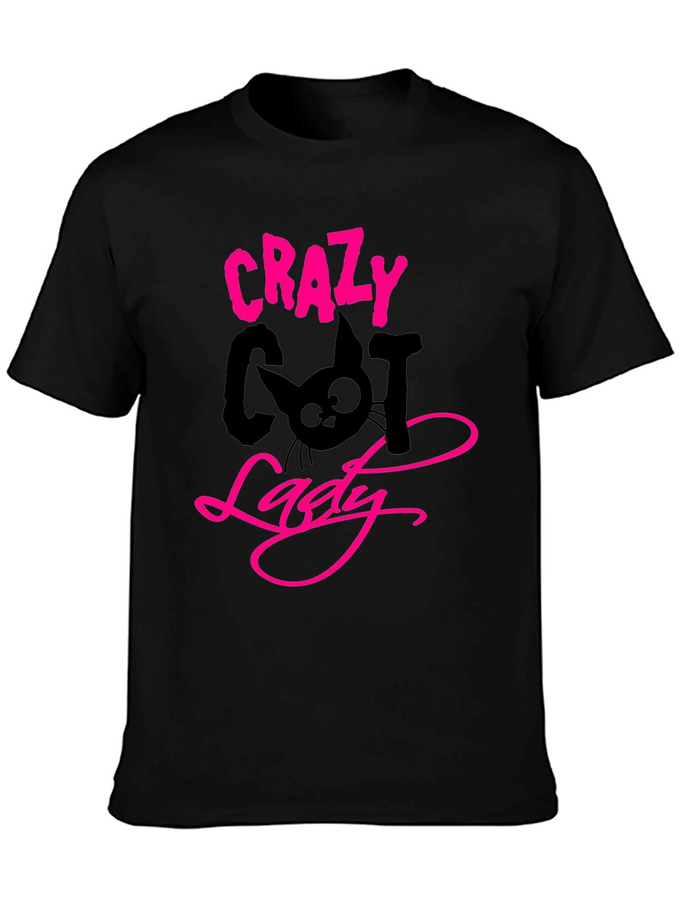 Crazy Cat Lady Black T-Shirt