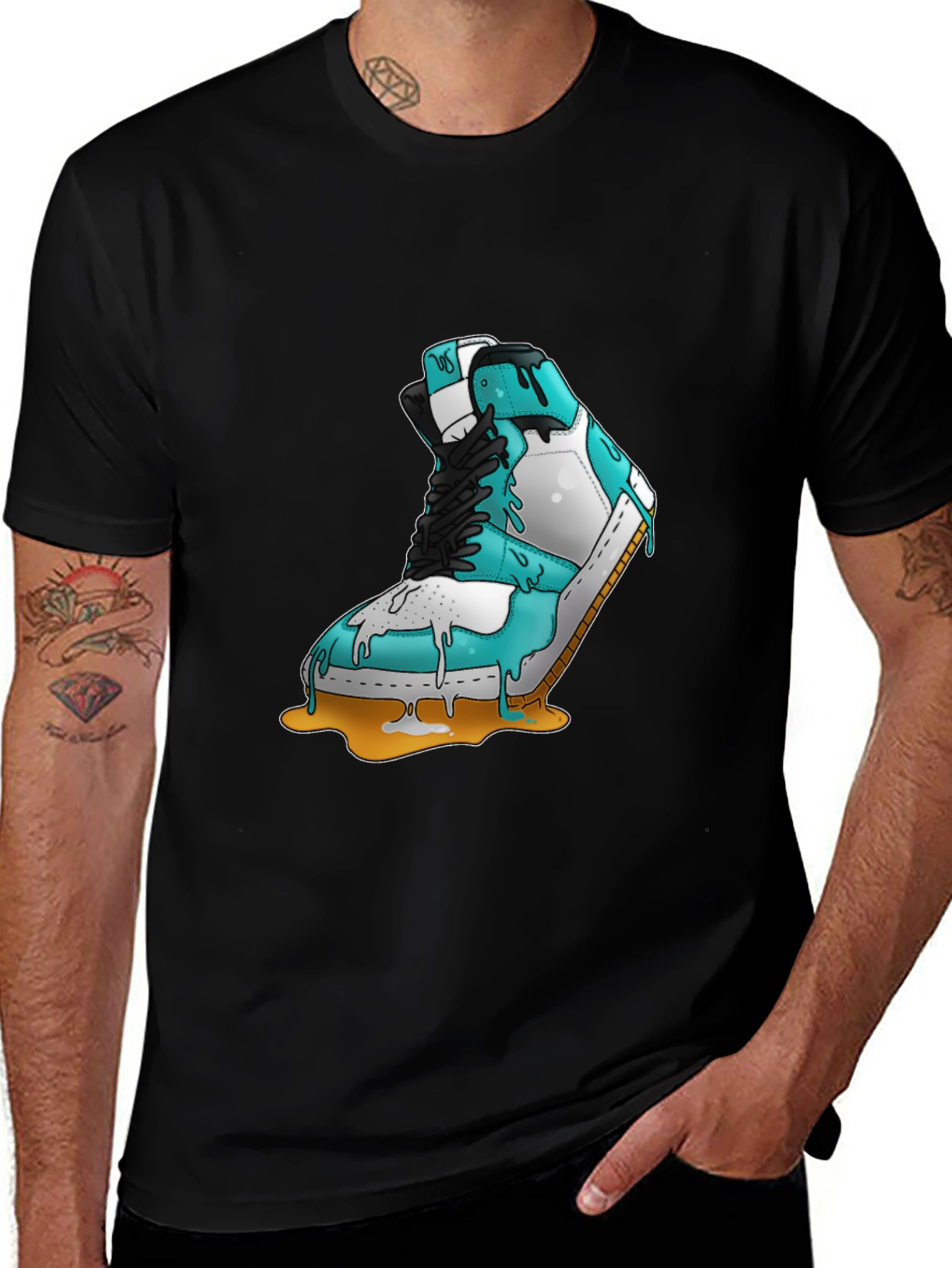 Melting Sneaker Graphic Tee - Cool & Unique