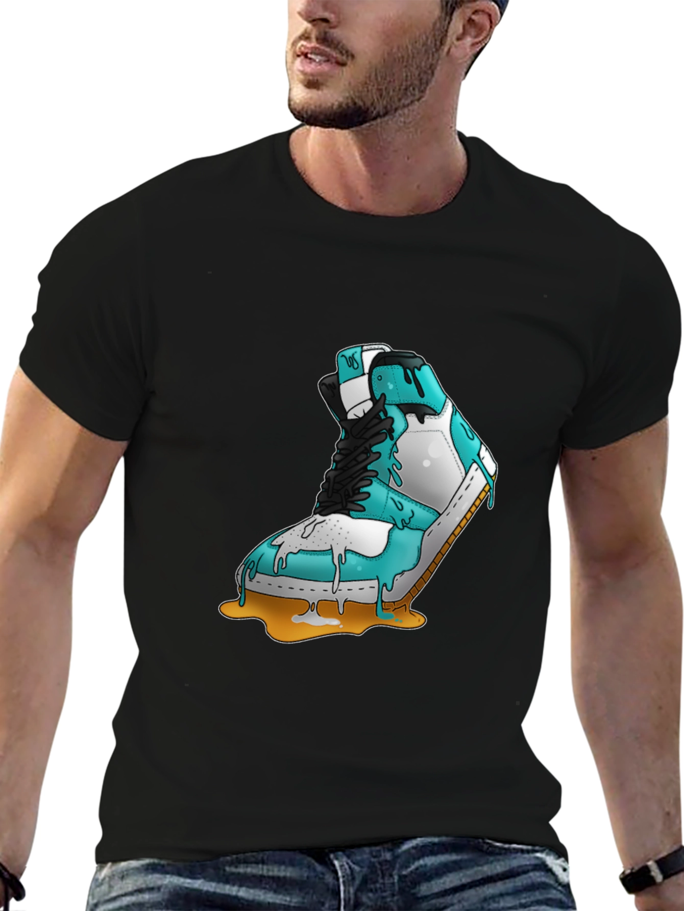 Melting Sneaker Graphic Tee - Cool & Unique