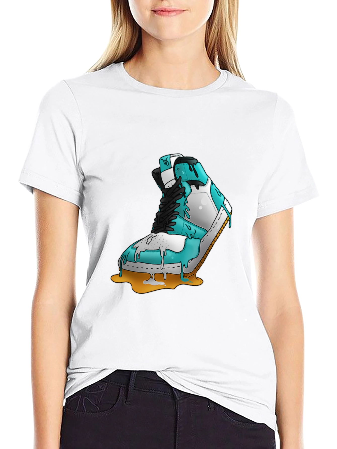 Melting Sneaker Graphic Tee - Cool & Unique