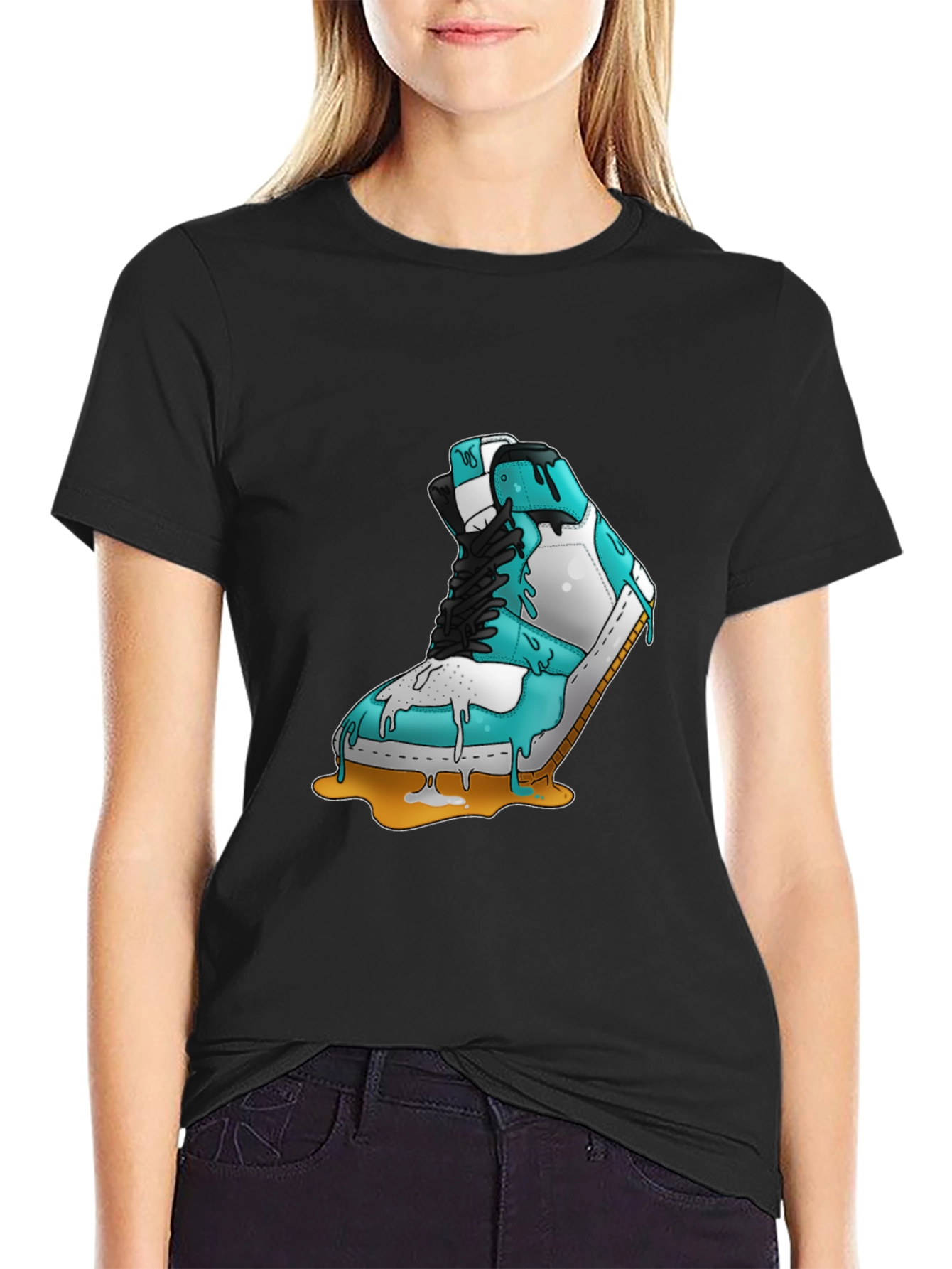 Melting Sneaker Graphic Tee - Cool & Unique