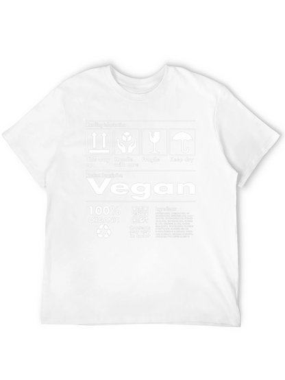 Vegan 100% Organic Handling Information Black T-Shirt