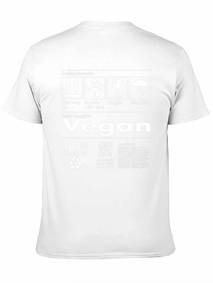Vegan 100% Organic Handling Information Black T-Shirt