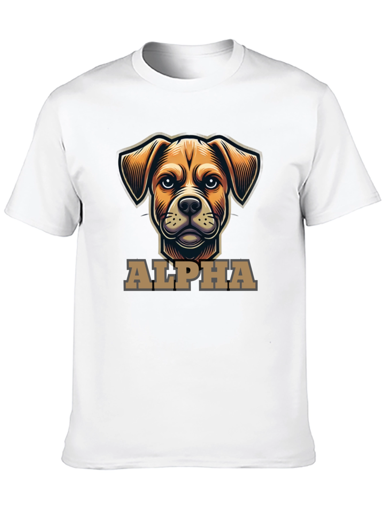 Alpha Dog Graphic T-Shirt - Black Crew Neck