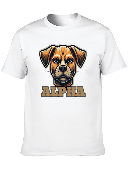 Alpha Dog Graphic T-Shirt - Black Crew Neck