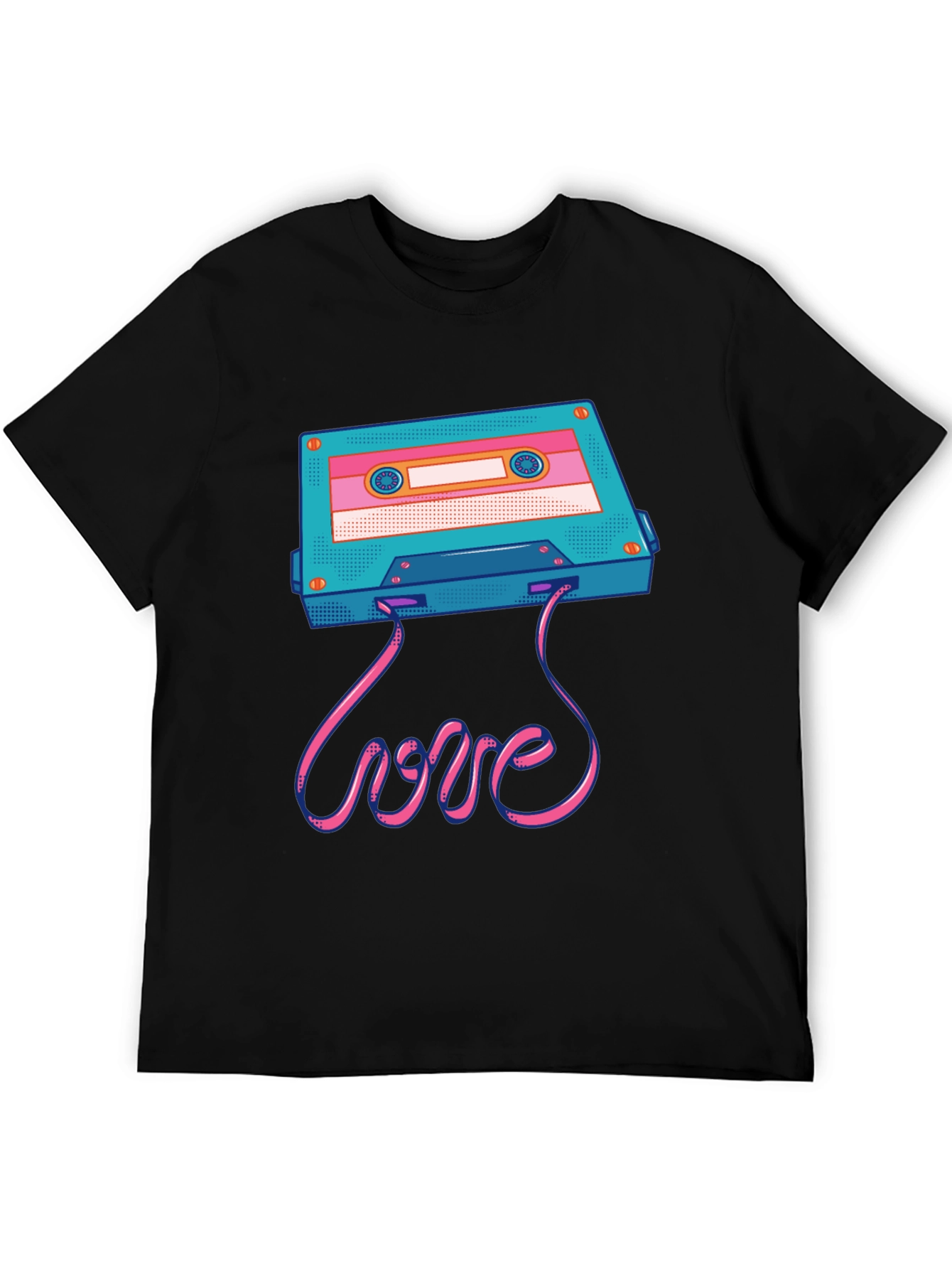 Retro Cassette Tape Love Graphic T-Shirt