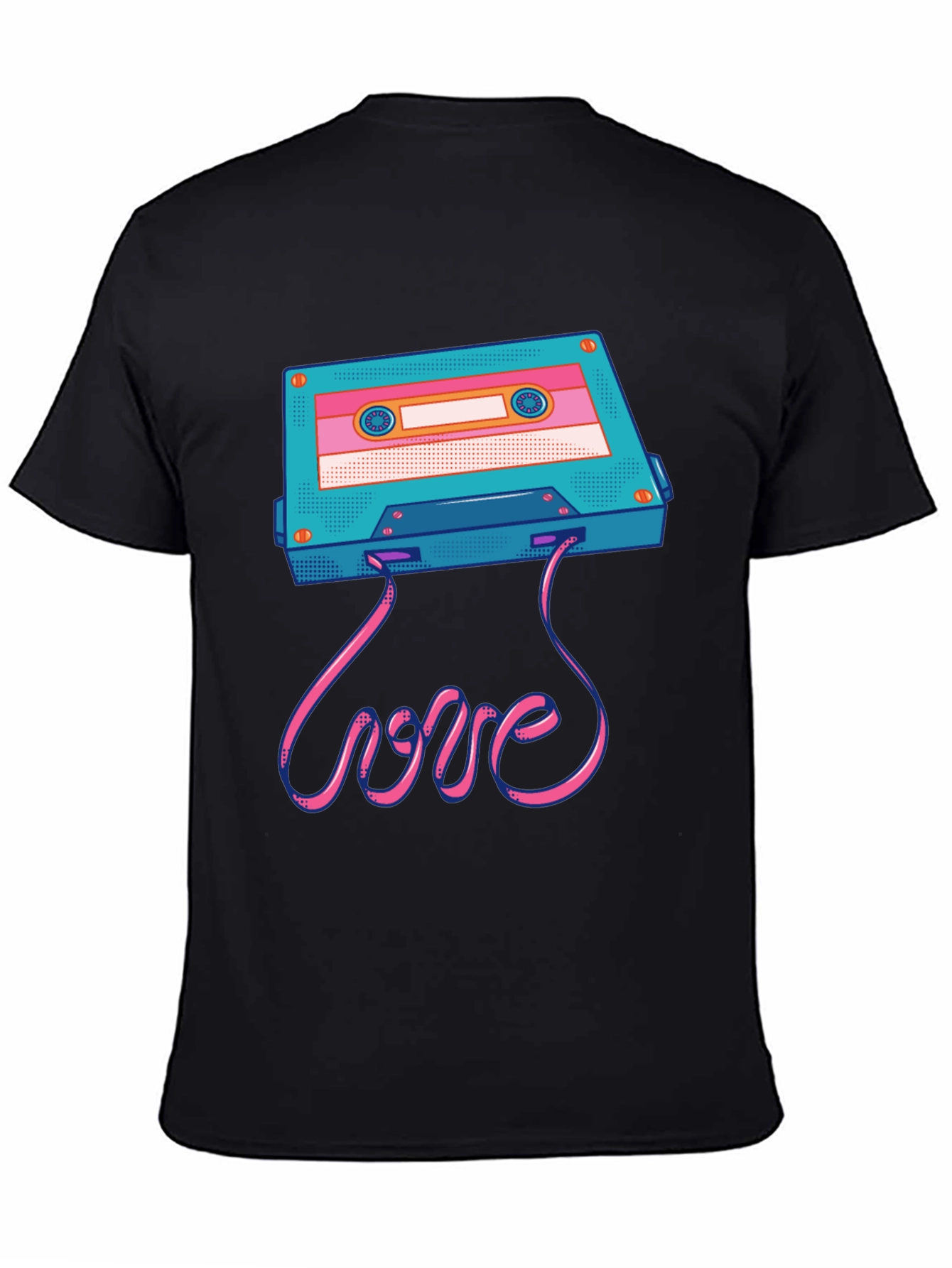 Retro Cassette Tape Love Graphic T-Shirt