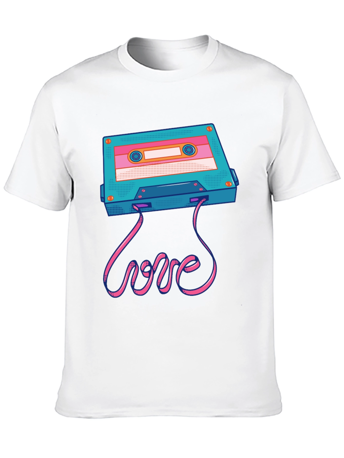 Retro Cassette Tape Love Graphic T-Shirt