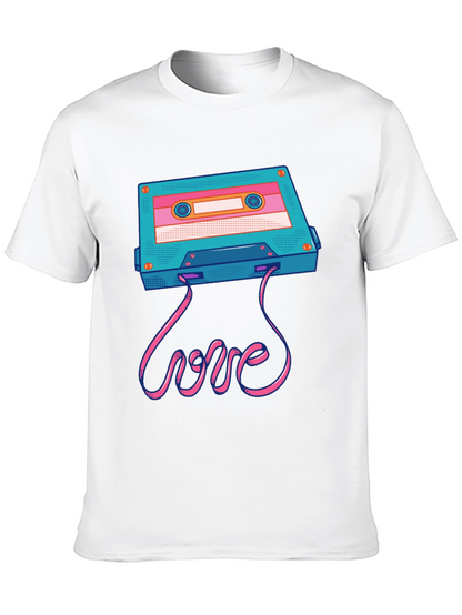 Retro Cassette Tape Love Graphic T-Shirt