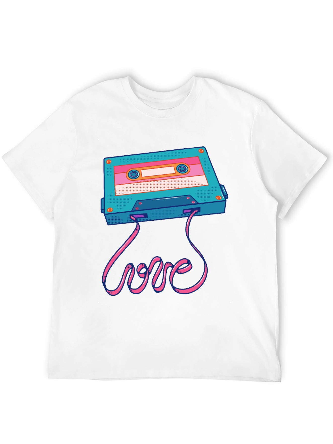 Retro Cassette Tape Love Graphic T-Shirt