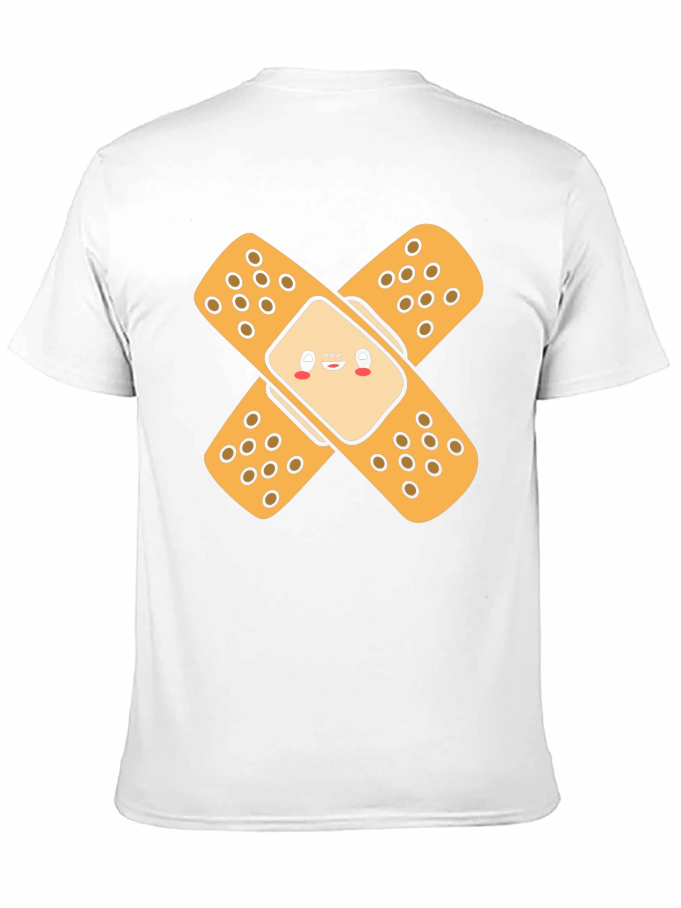 Cute Band-Aid Graphic Black T-Shirt