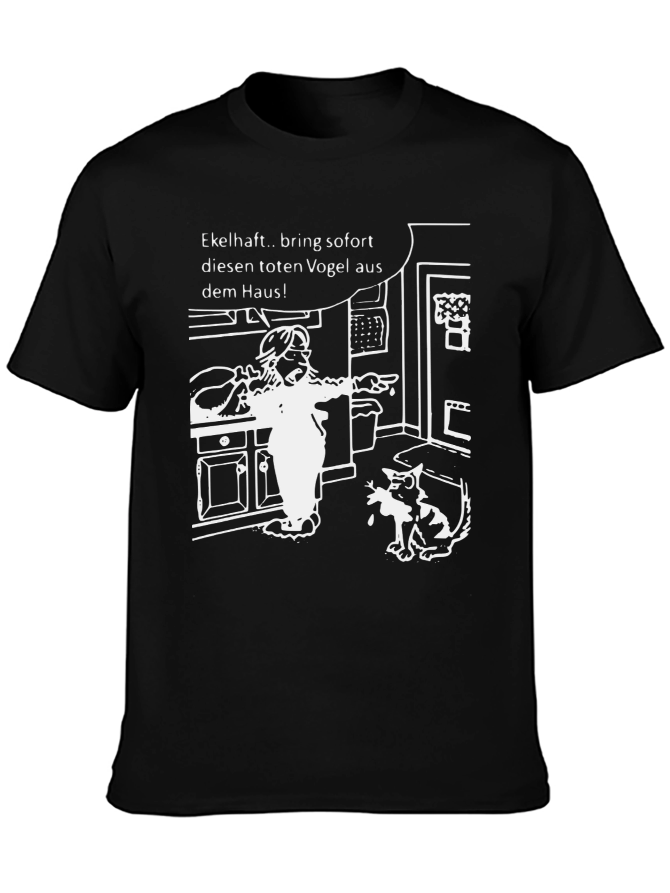 Funny Cartoon Graphic T-Shirt - Bring the Bird Out!