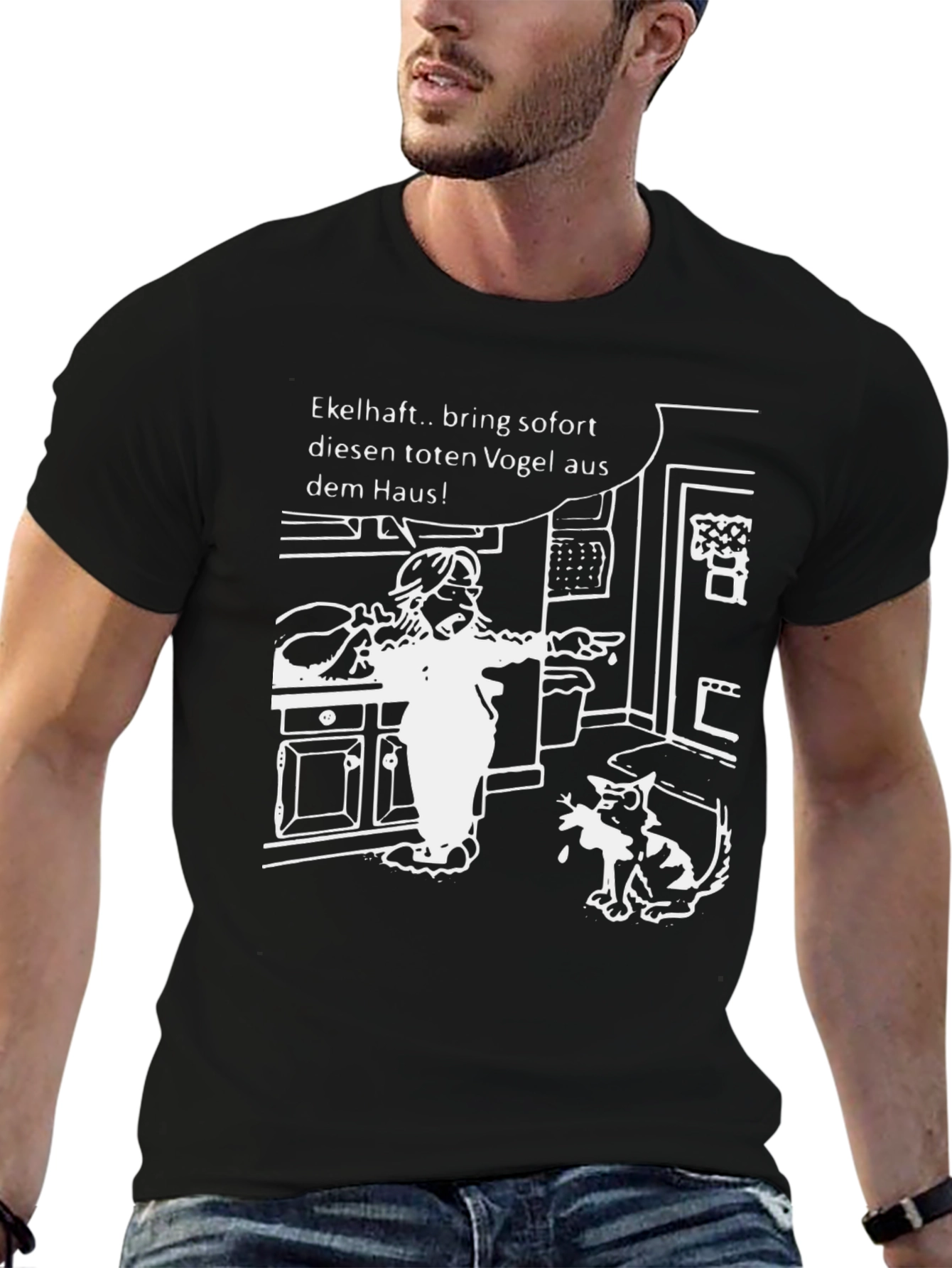 Funny Cartoon Graphic T-Shirt - Bring the Bird Out!