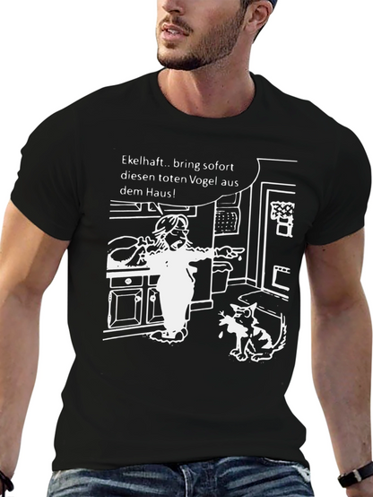 Funny Cartoon Graphic T-Shirt - Bring the Bird Out!