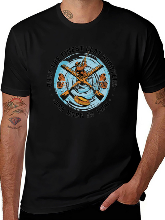 Finest Clay Shooters Black T-Shirt - Born in 1986