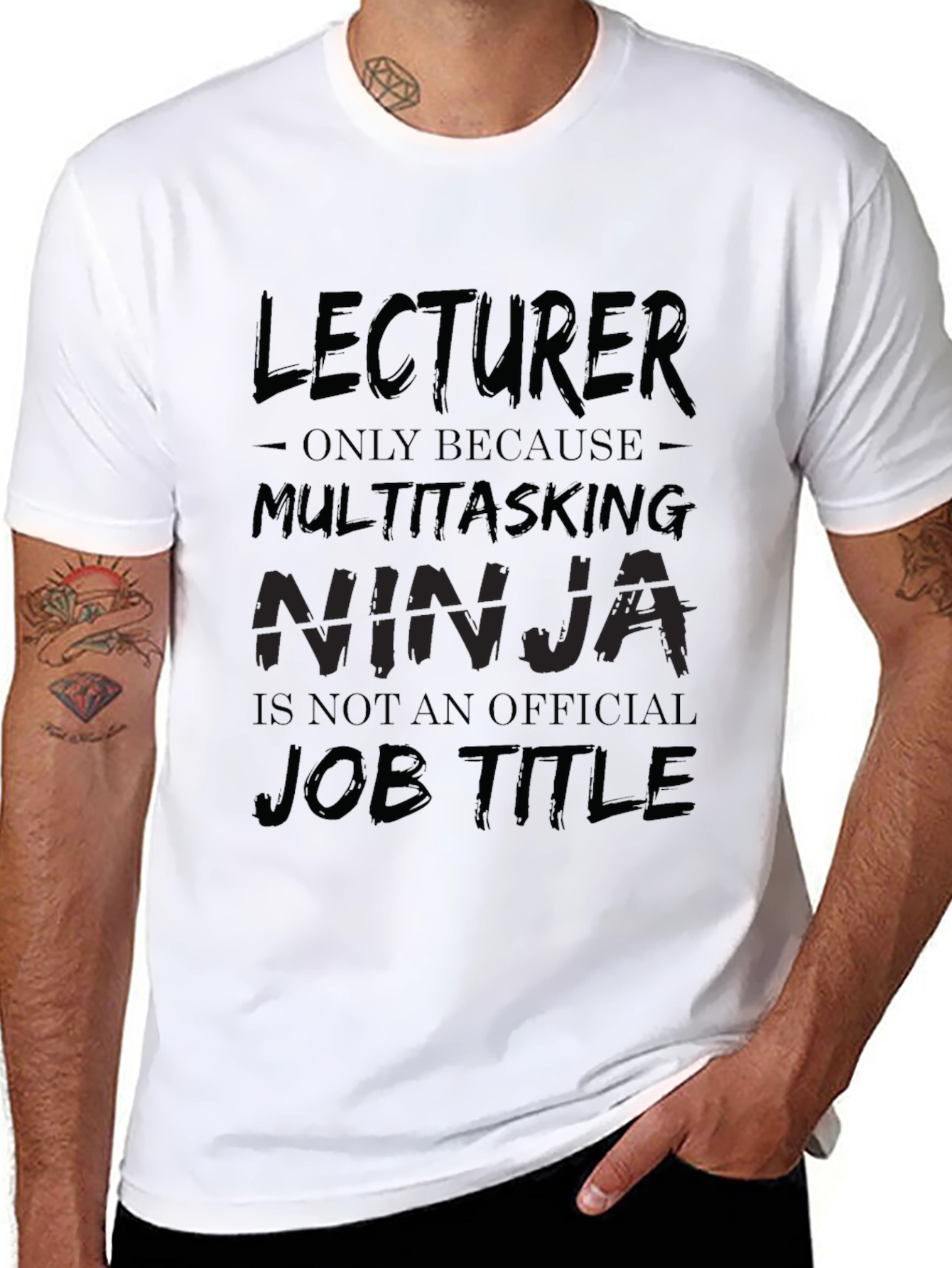 Lecturer Multitasking Ninja Black T-Shirt