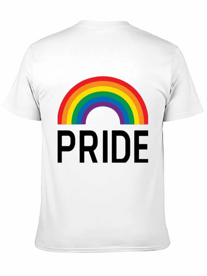 Pride Rainbow Graphic Tee - Black Cotton Casual Shirt