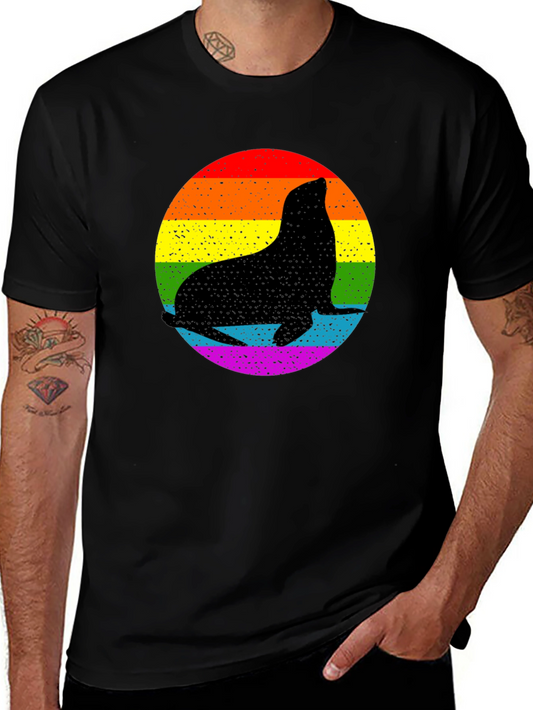 Pride Seal T-Shirt - LGBTQ+ Rainbow Graphic Tee