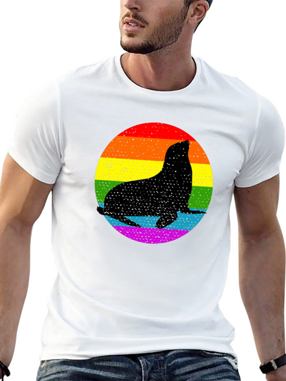 Pride Seal T-Shirt - LGBTQ+ Rainbow Graphic Tee