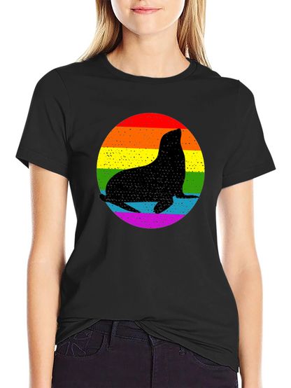 Pride Seal T-Shirt - LGBTQ+ Rainbow Graphic Tee