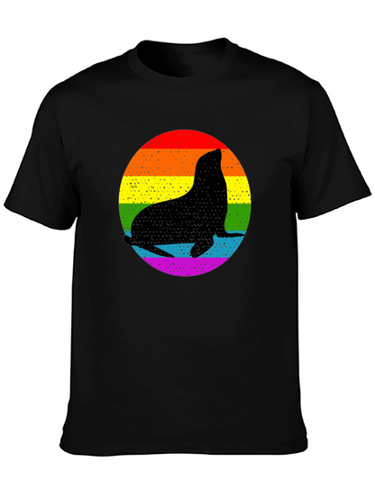 Pride Seal T-Shirt - LGBTQ+ Rainbow Graphic Tee