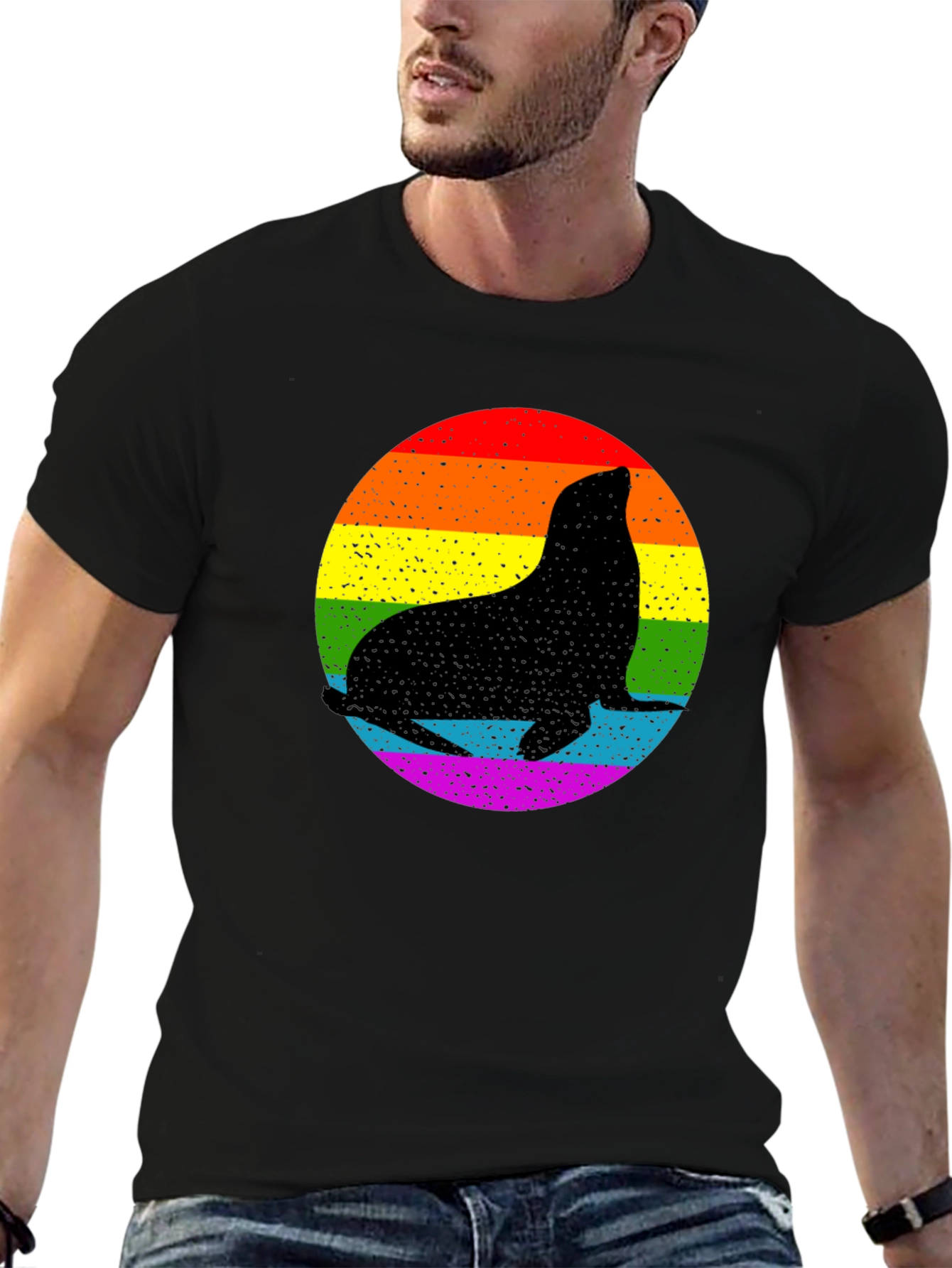 Pride Seal T-Shirt - LGBTQ+ Rainbow Graphic Tee