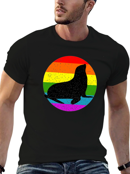 Pride Seal T-Shirt - LGBTQ+ Rainbow Graphic Tee
