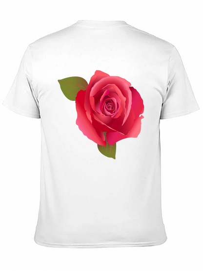 Rose Graphic Tee - Stylish Black Cotton Shirt