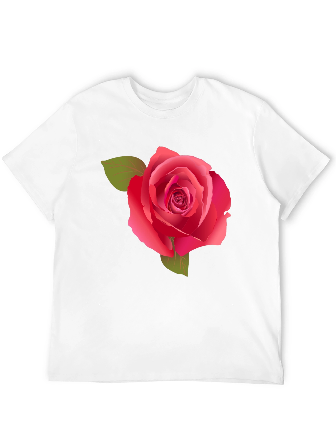 Rose Graphic Tee - Stylish Black Cotton Shirt