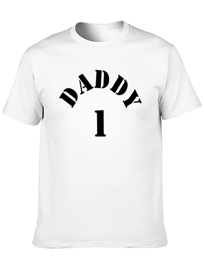 Daddy Number One Black Graphic Tee