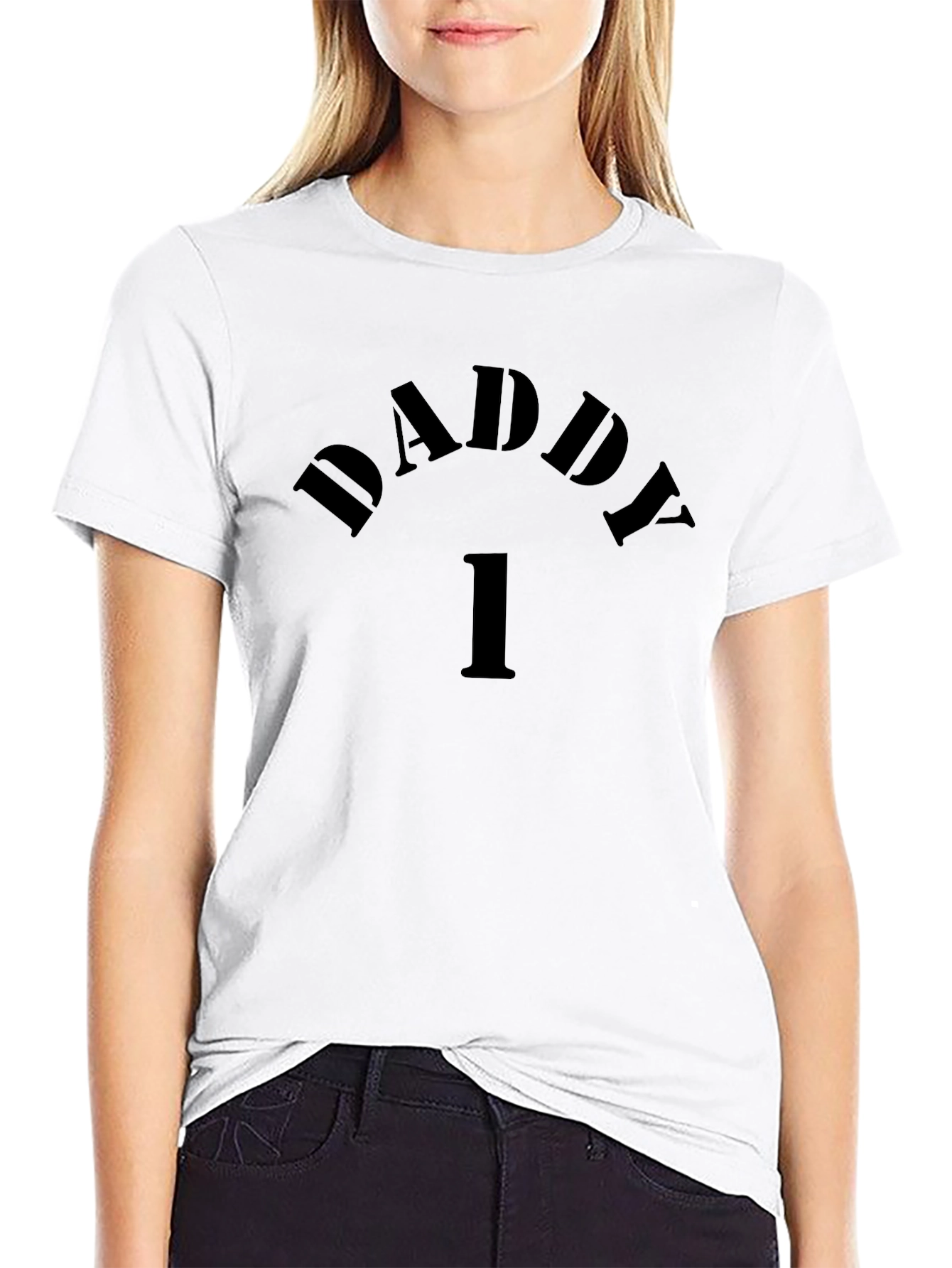 Daddy Number One Black Graphic Tee