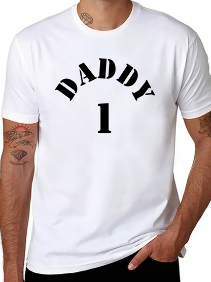 Daddy Number One Black Graphic Tee
