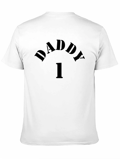 Daddy Number One Black Graphic Tee