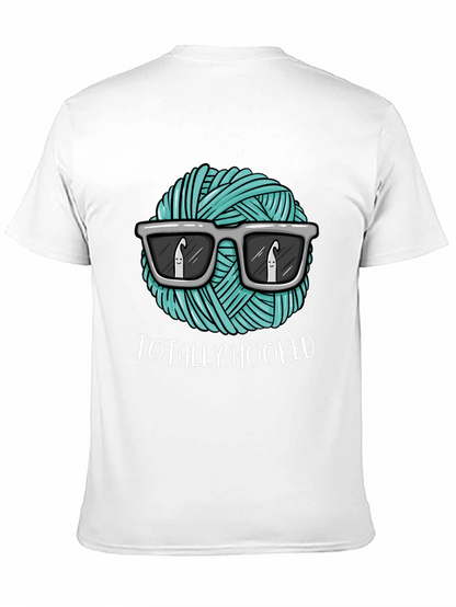 Totally Hooked T-Shirt - Crochet Yarn with Sunglasses