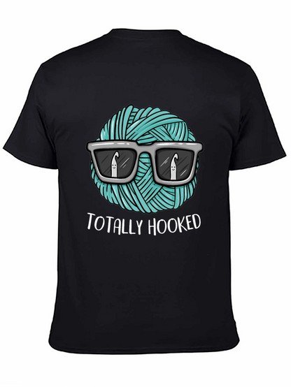 Totally Hooked T-Shirt - Crochet Yarn with Sunglasses