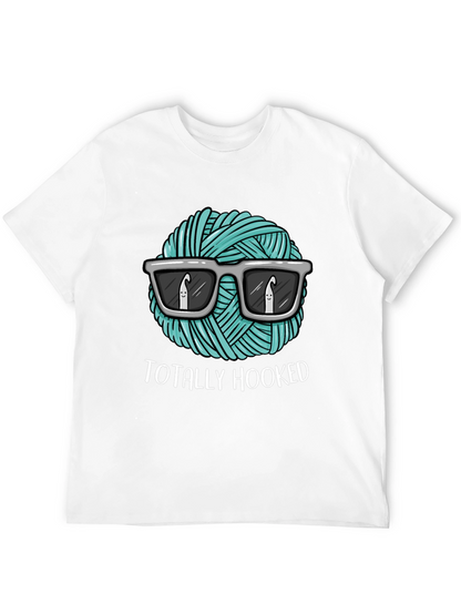 Totally Hooked T-Shirt - Crochet Yarn with Sunglasses