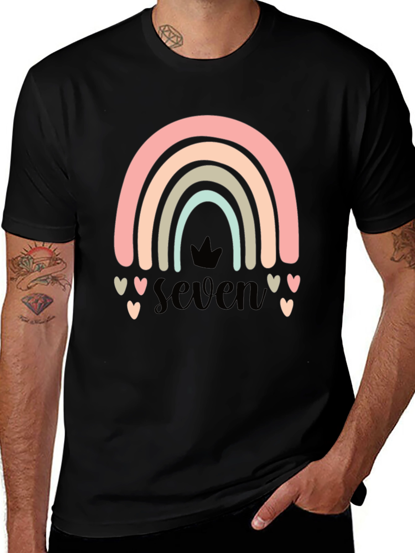 Seven Rainbow Birthday T-Shirt