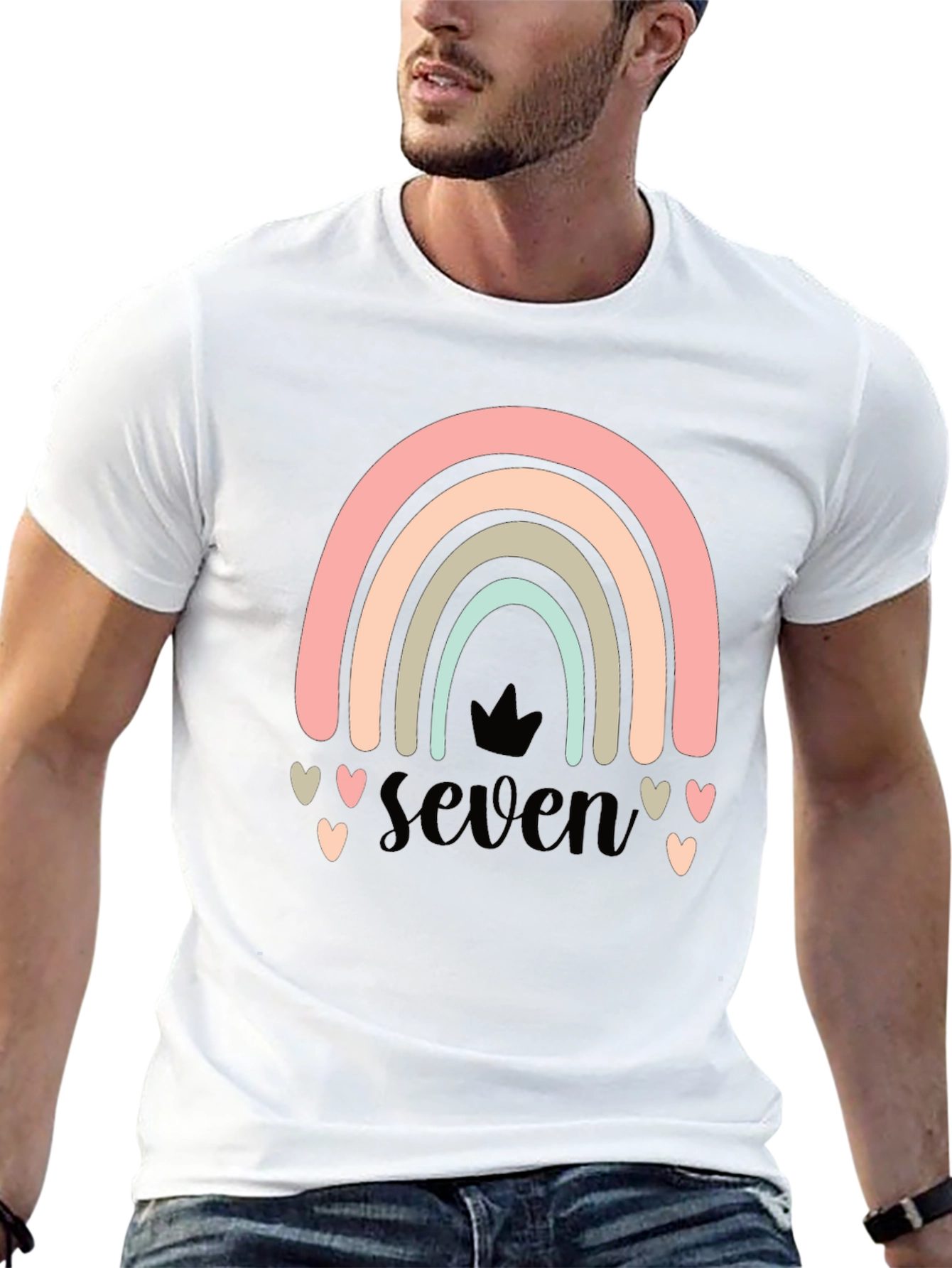 Seven Rainbow Birthday T-Shirt