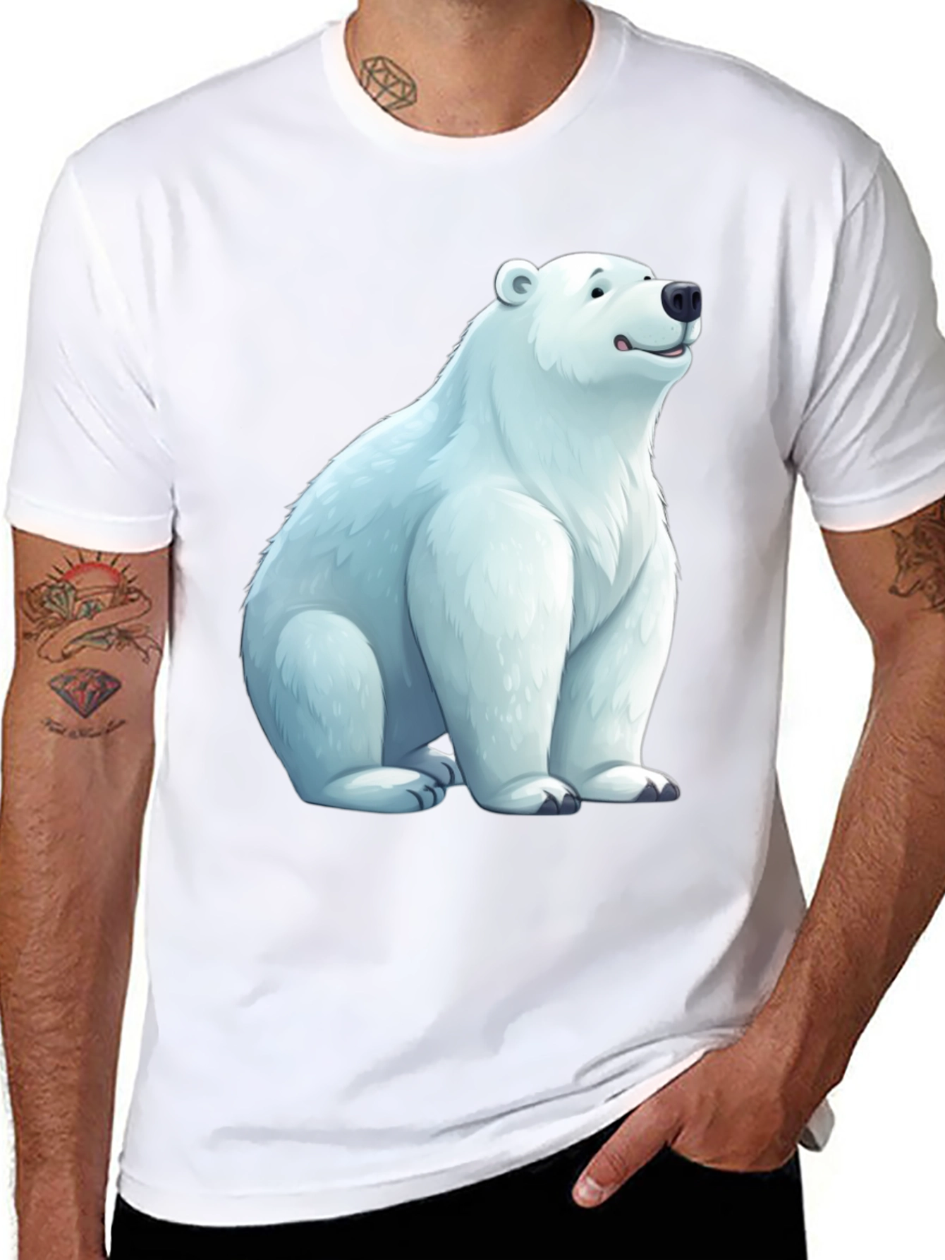 Polar Bear Graphic Tee - Casual Comfort