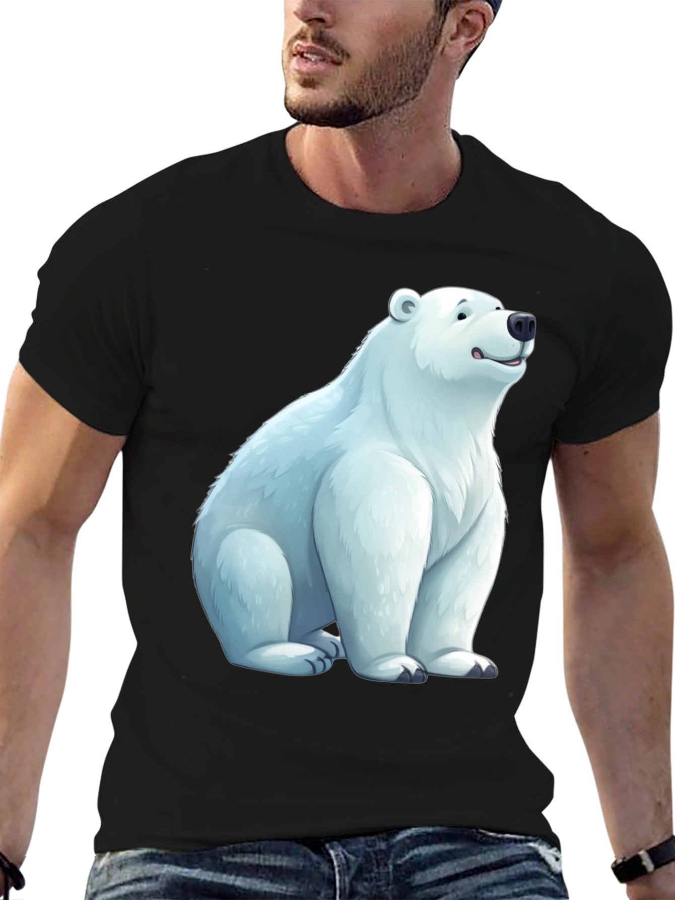 Polar Bear Graphic Tee - Casual Comfort
